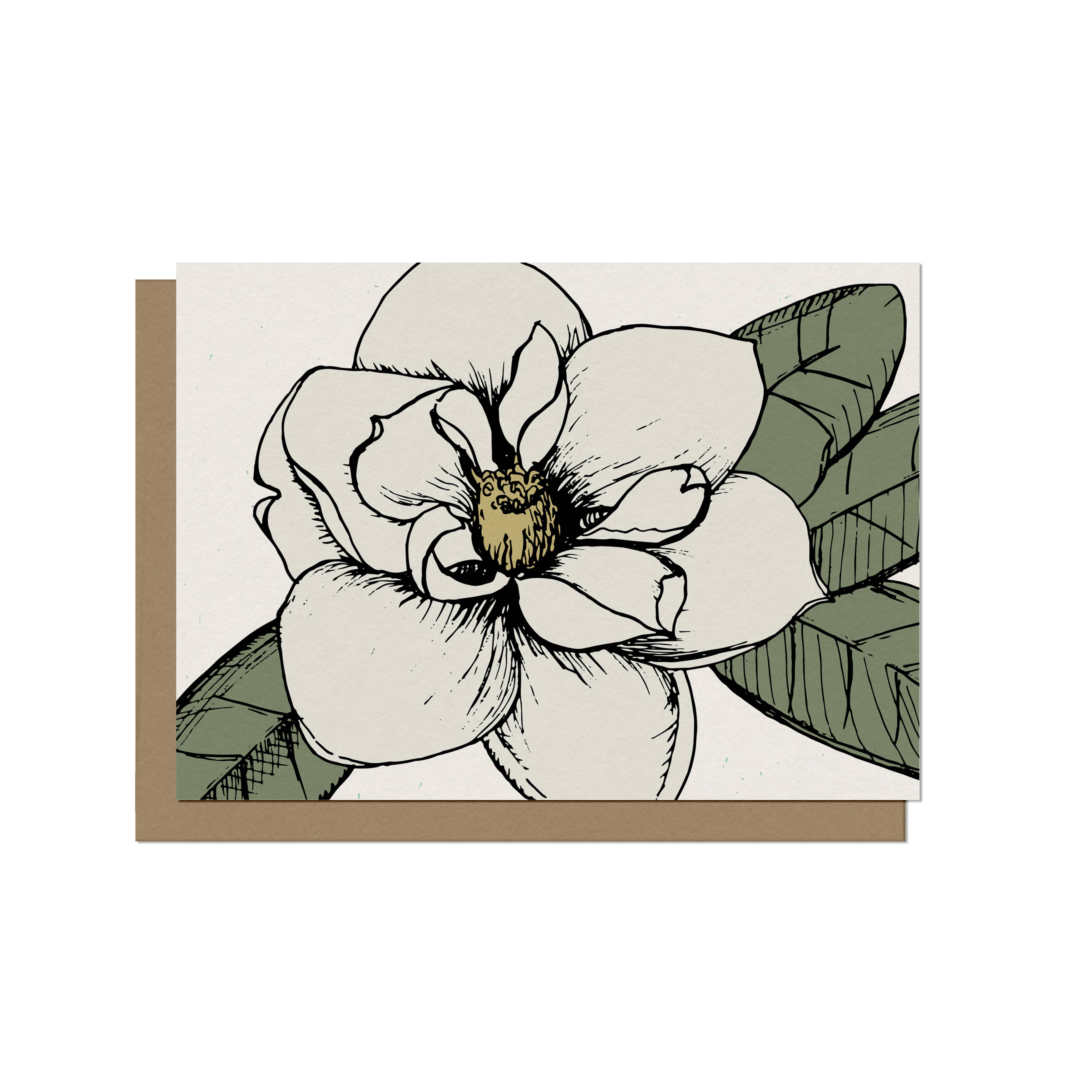 Statement Goods - Magnolia Illustration Blank A2 Card