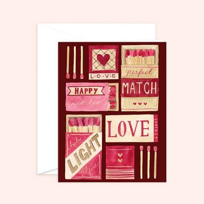 Almeida Illustrations - Perfect Match Card | Anniversary + Love