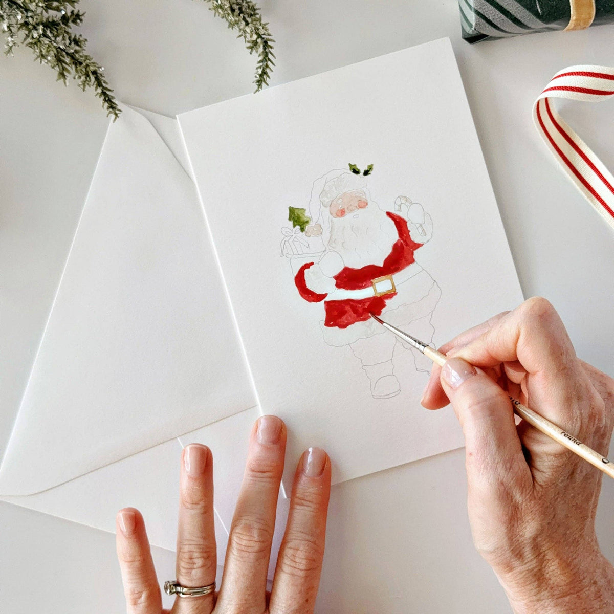 emily lex studio - Classic christmas paintable notecard
