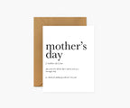 Footnotes - Mother's Day Definition (sorry) - Mother's Day Card