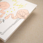 Kindred Letterpress - Flamingo Baby Card