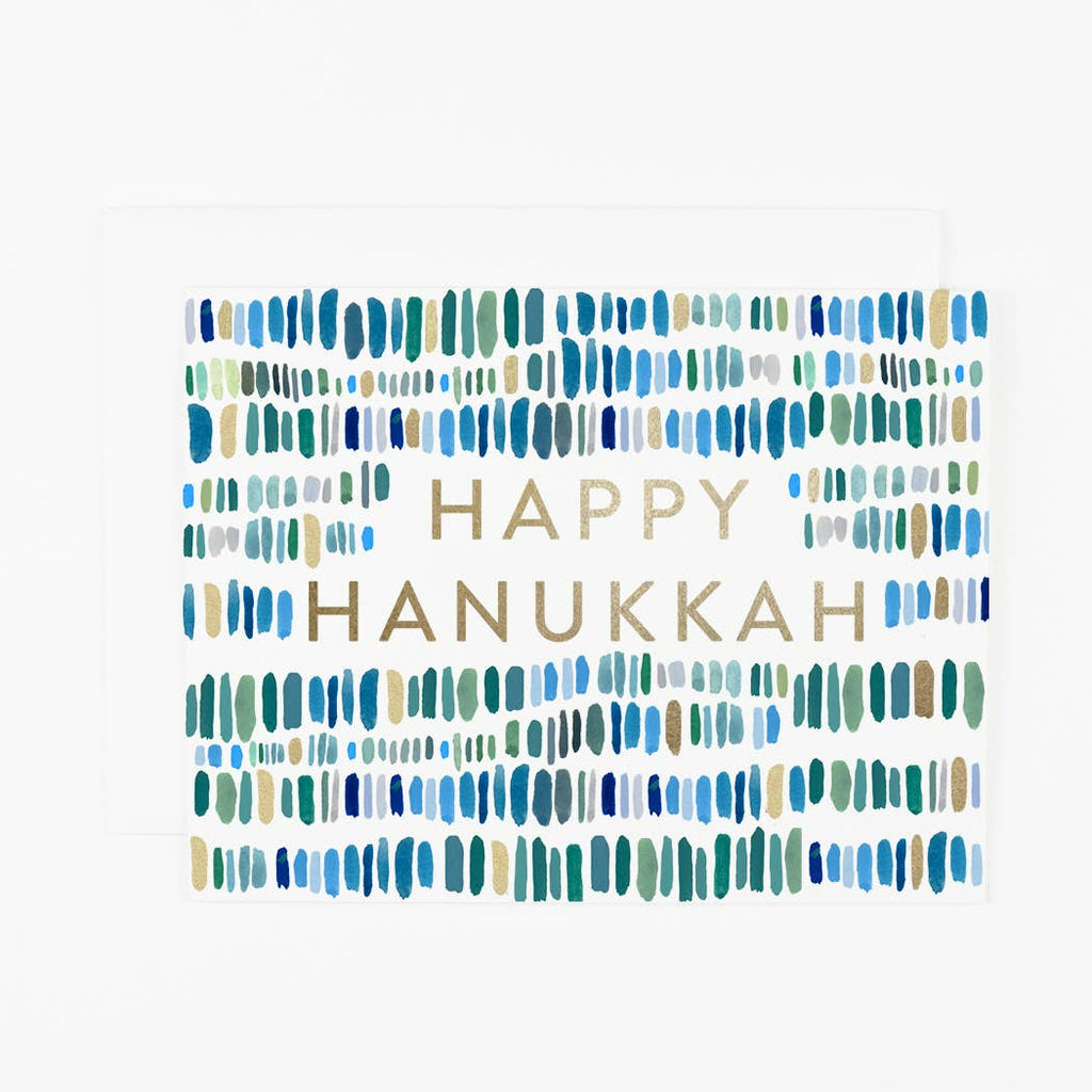 Dear Hancock - Happy Hanukkah Paint Strokes *gold foil