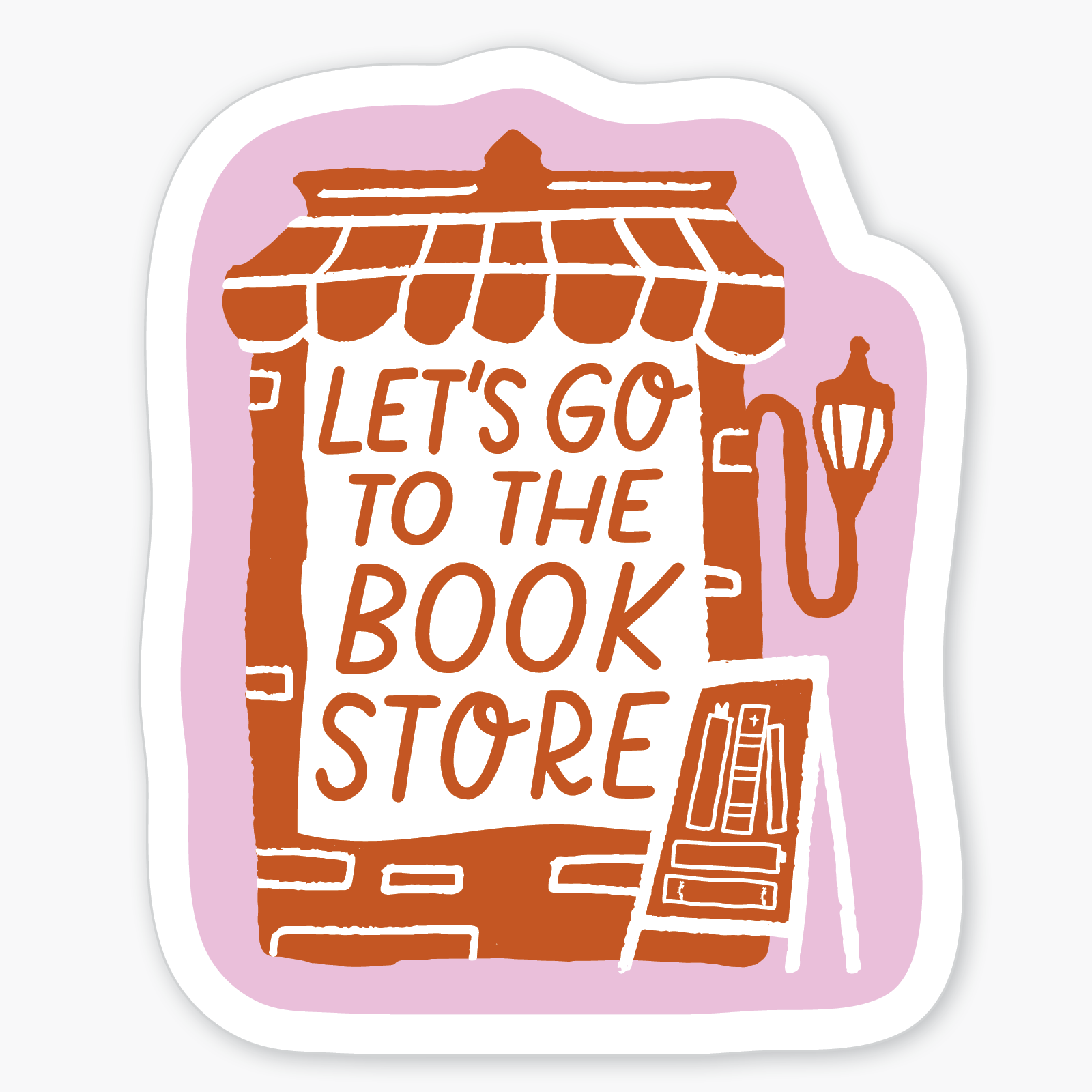 Party of One - Let's Go Bookstore Sticker