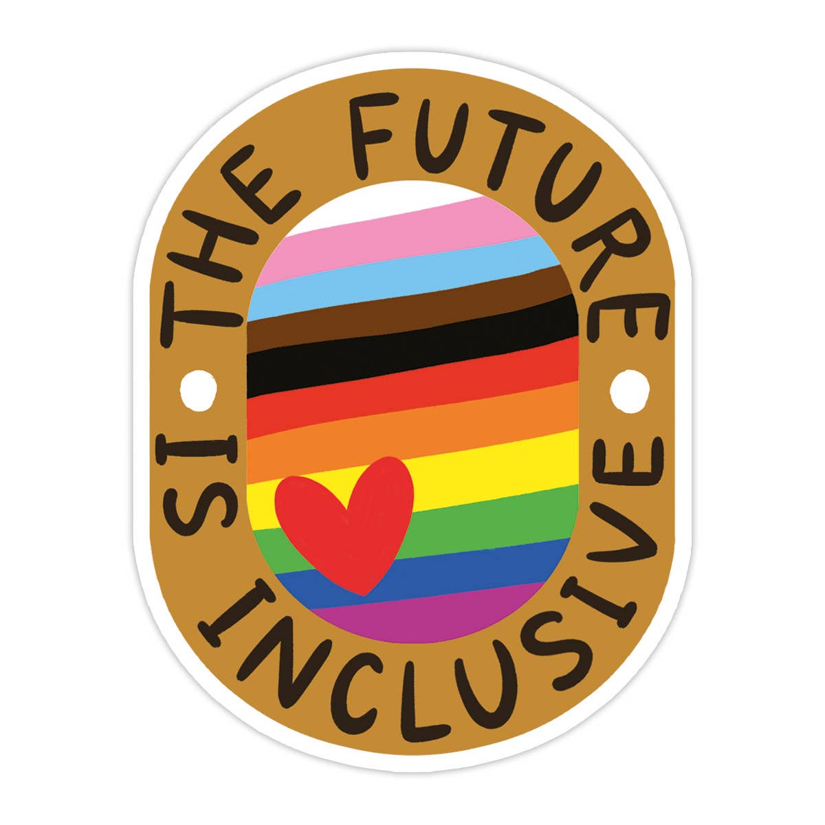 Bloomwolf Studio - The Future is Inclusive Vinyl Sticker - LGBTQ+ Rights