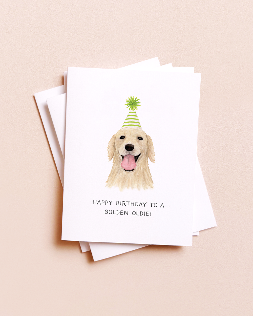 Amy Zhang - Golden Retriever Golden Oldie — Dog Lovers Birthday Card