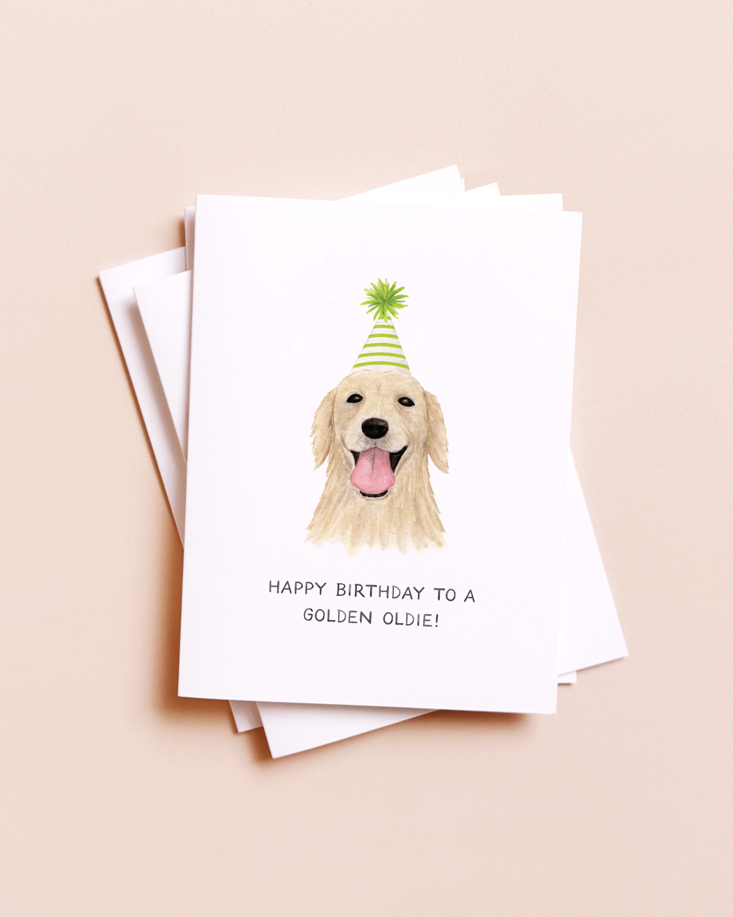 Amy Zhang - Golden Retriever Golden Oldie — Dog Lovers Birthday Card