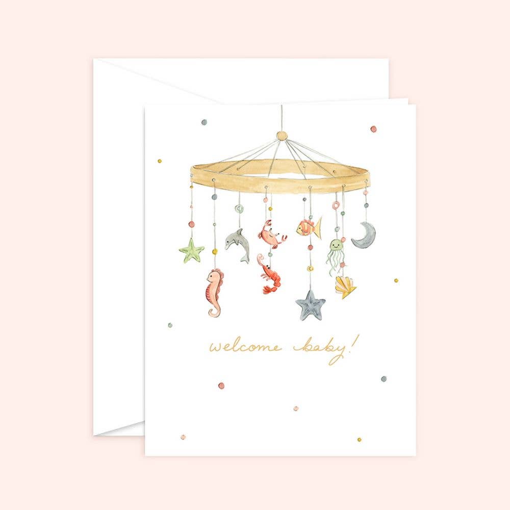 Almeida Illustrations - Under the Sea Welcome Baby Card