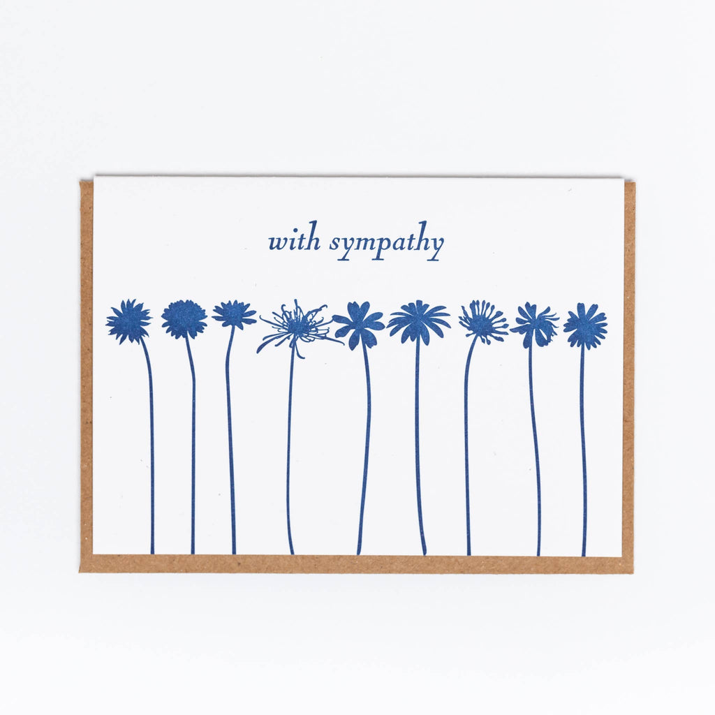 Lady Pilot Letterpress - With Sympathy Greeting Card