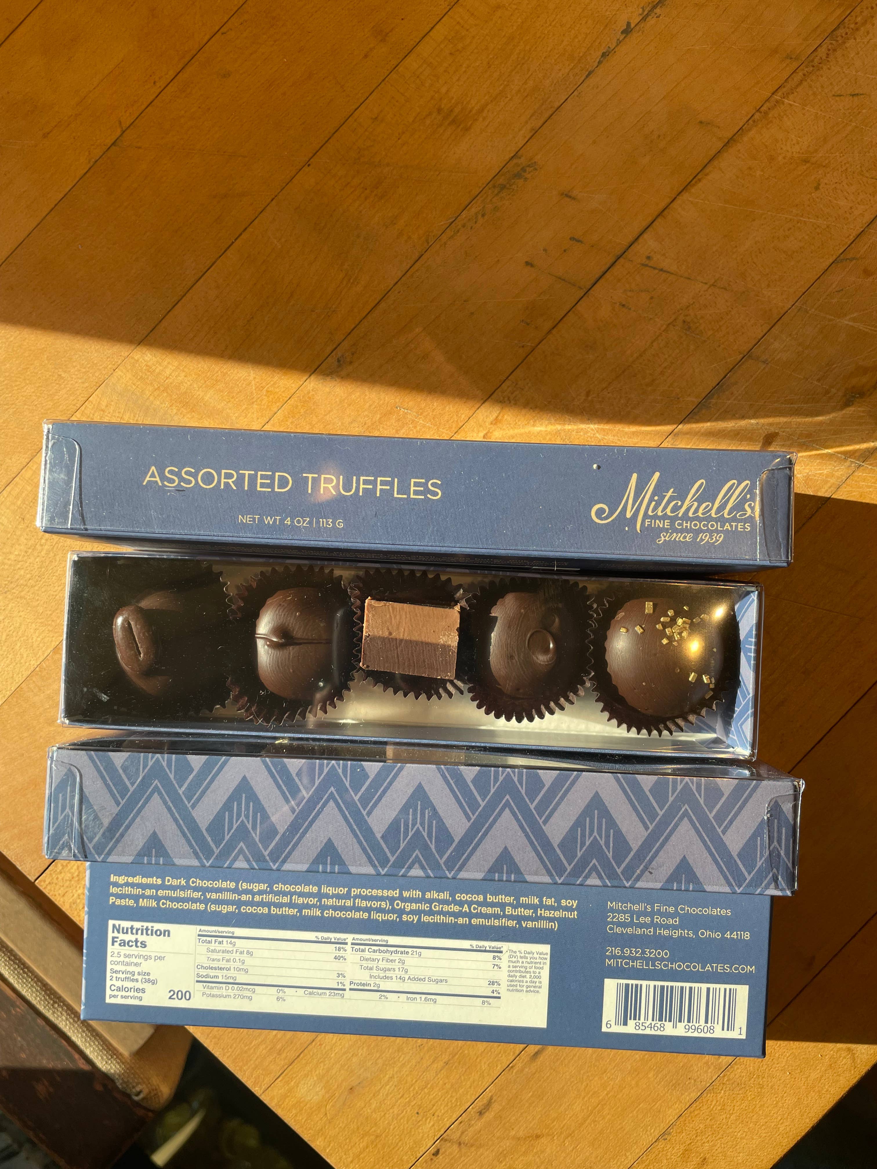 Mitchell's Fine Chocolates - Dark Chocolate Assorted Truffles: 5 Piece Assortment