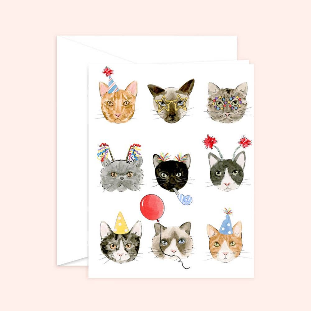 Almeida Illustrations - Birthday Cats Greeting Card