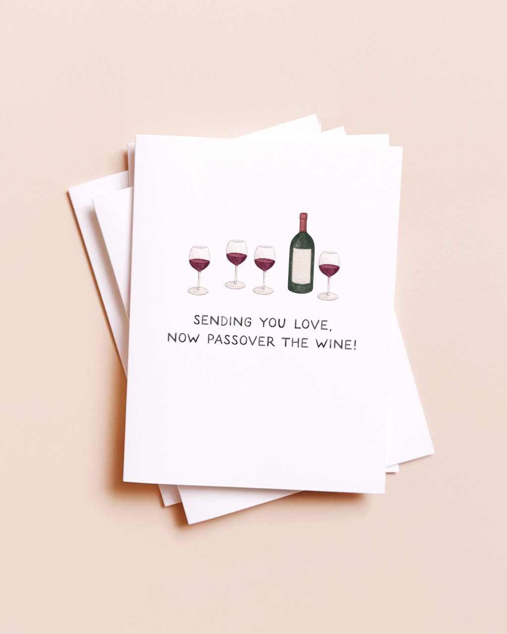 Amy Zhang - Sending Love And Wine — Passover Jewish Holiday Card