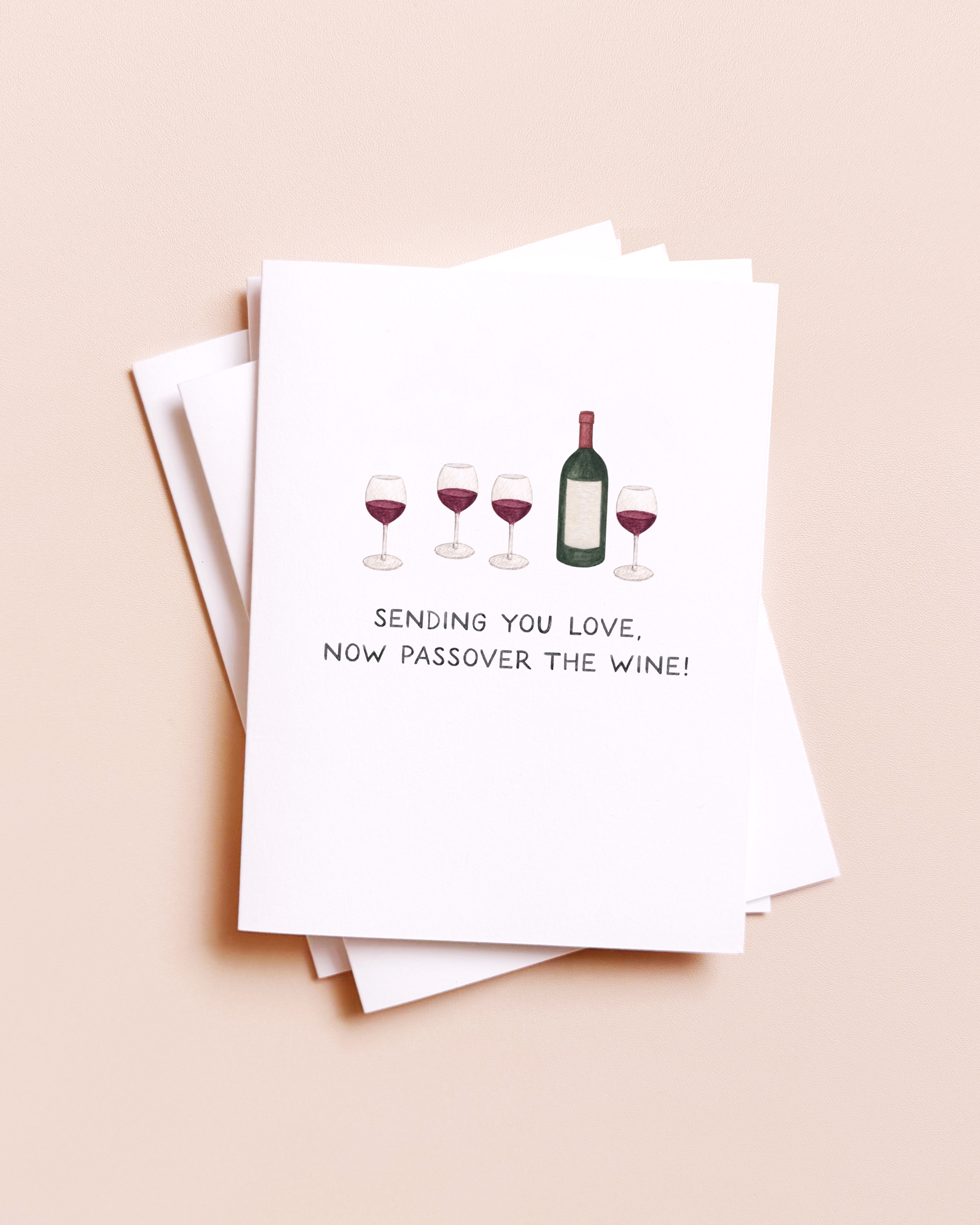 Amy Zhang - Sending Love And Wine — Passover Jewish Holiday Card