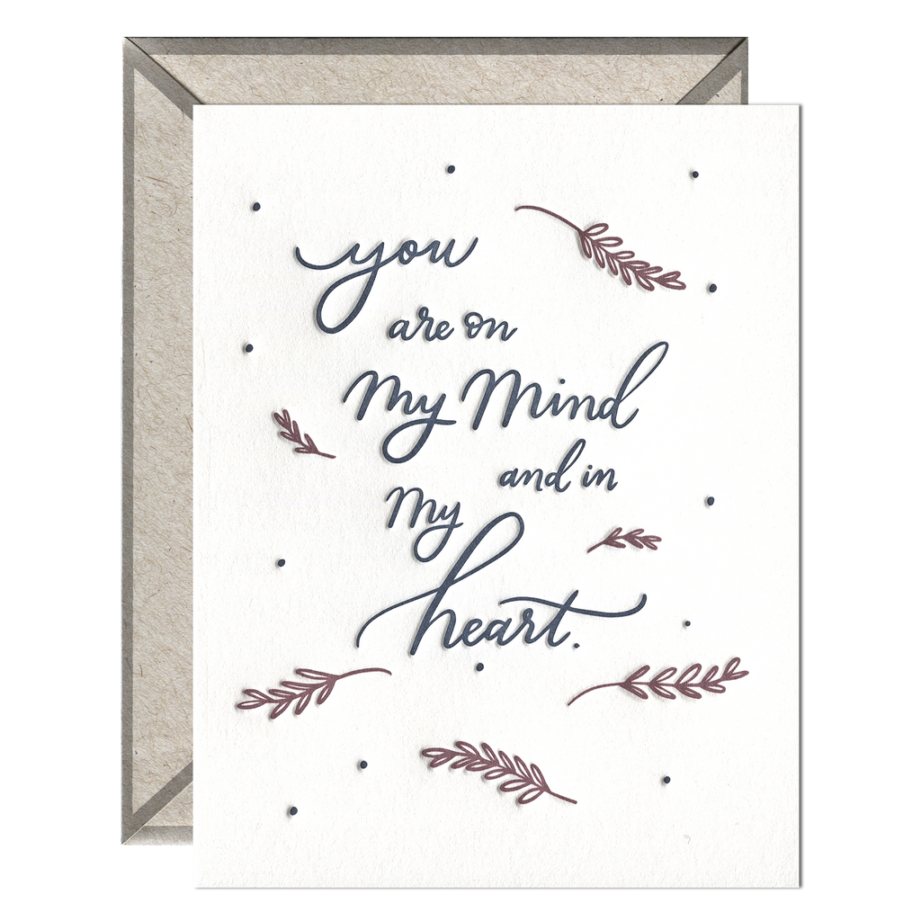 INK MEETS PAPER - On Mind and in Heart - Sympathy card