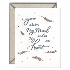 INK MEETS PAPER - On Mind and in Heart - Sympathy card