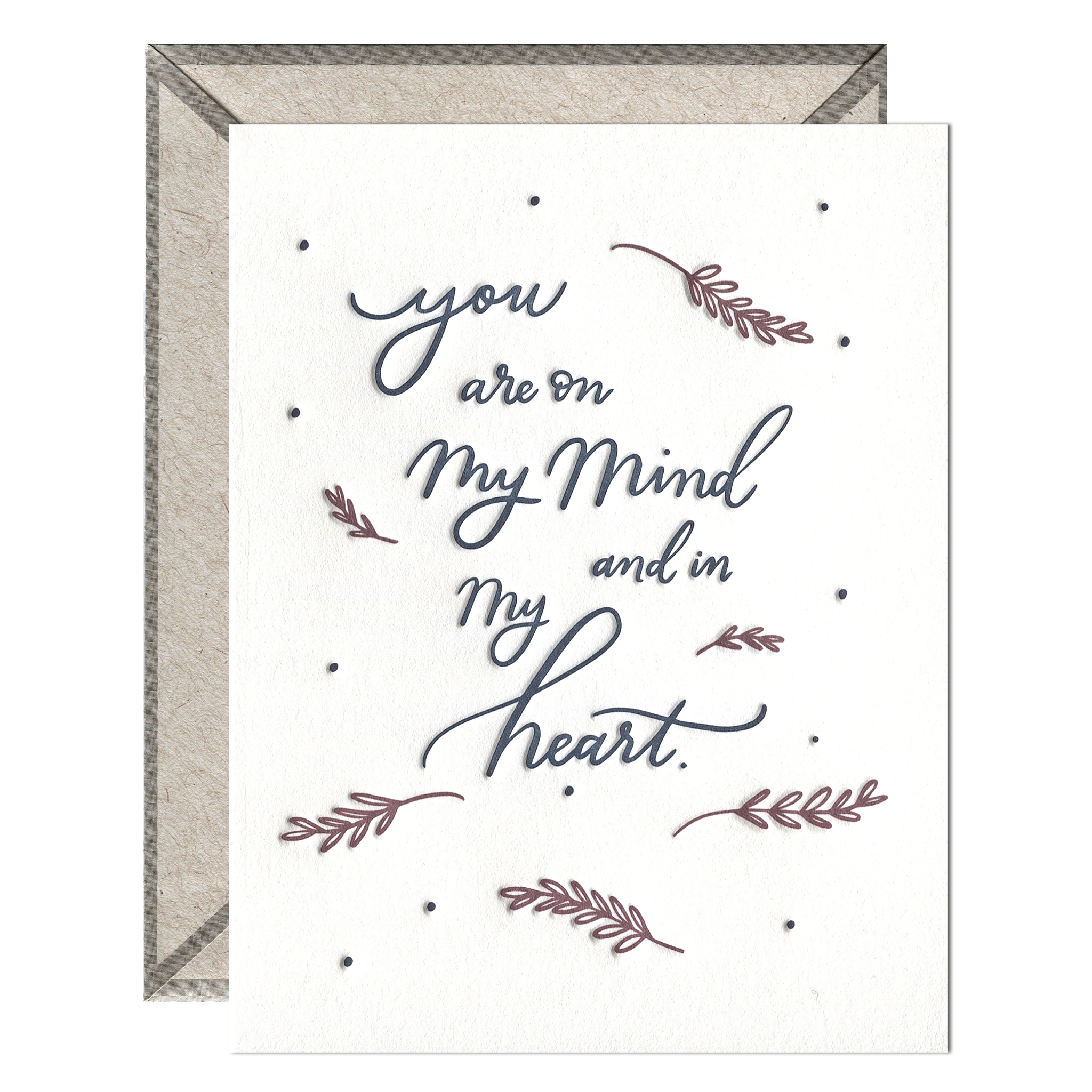 INK MEETS PAPER - On Mind and in Heart - Sympathy card