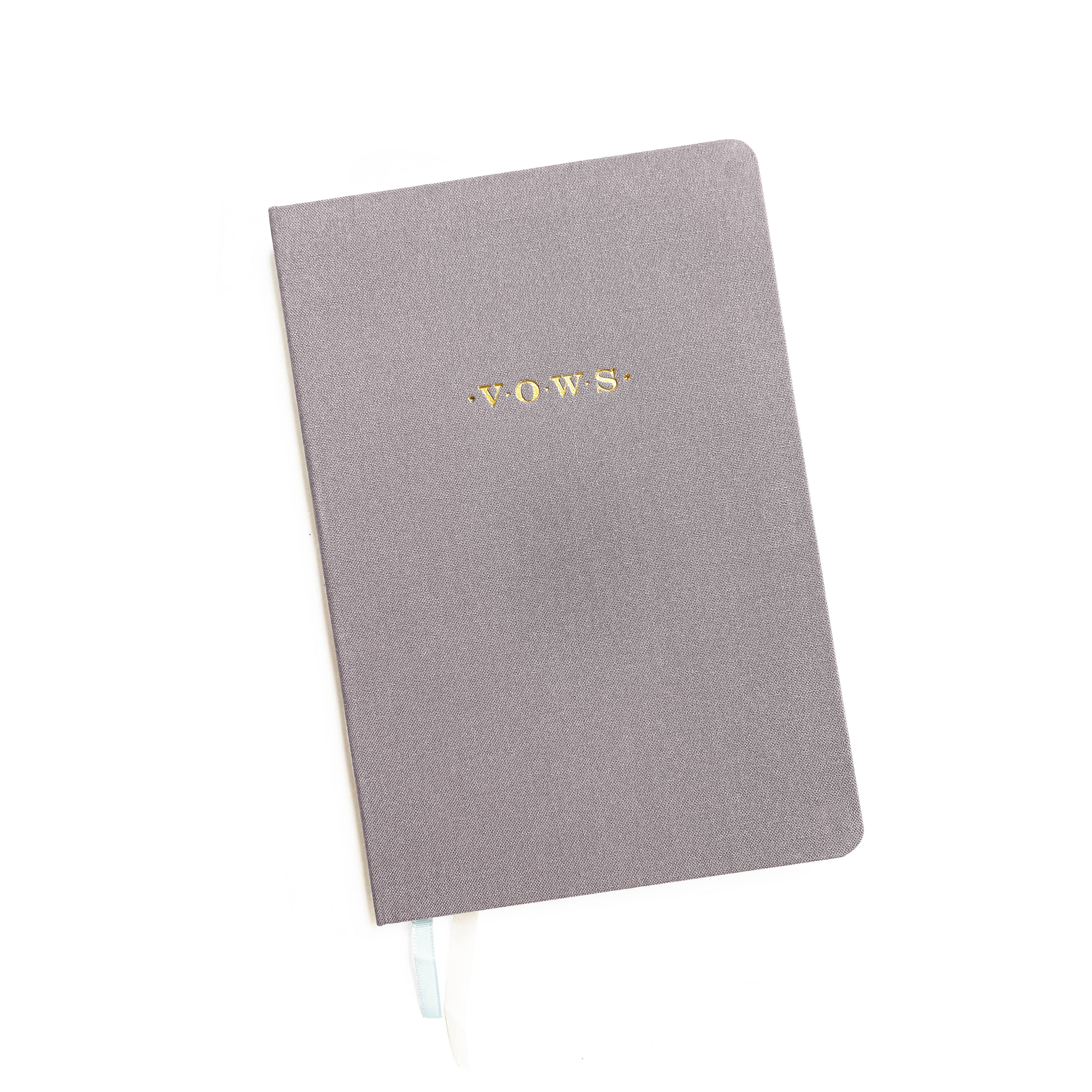 Studio Portmanteau - Wedding Vows Foil Embossed Linen Notebook | Pastel Tones: Rose pink