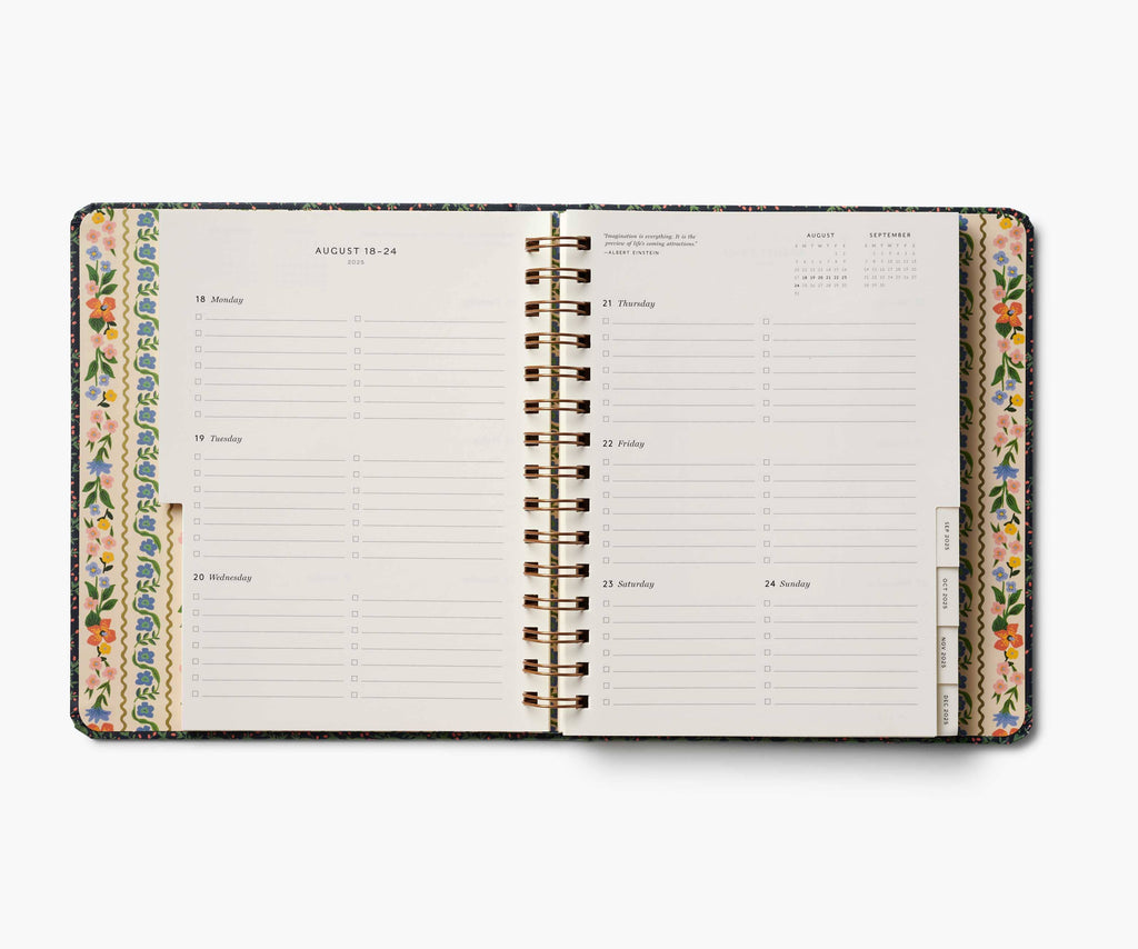 Rifle Paper Co. - 2026 Wildwood 17-Month Academic Covered Spiral Planner