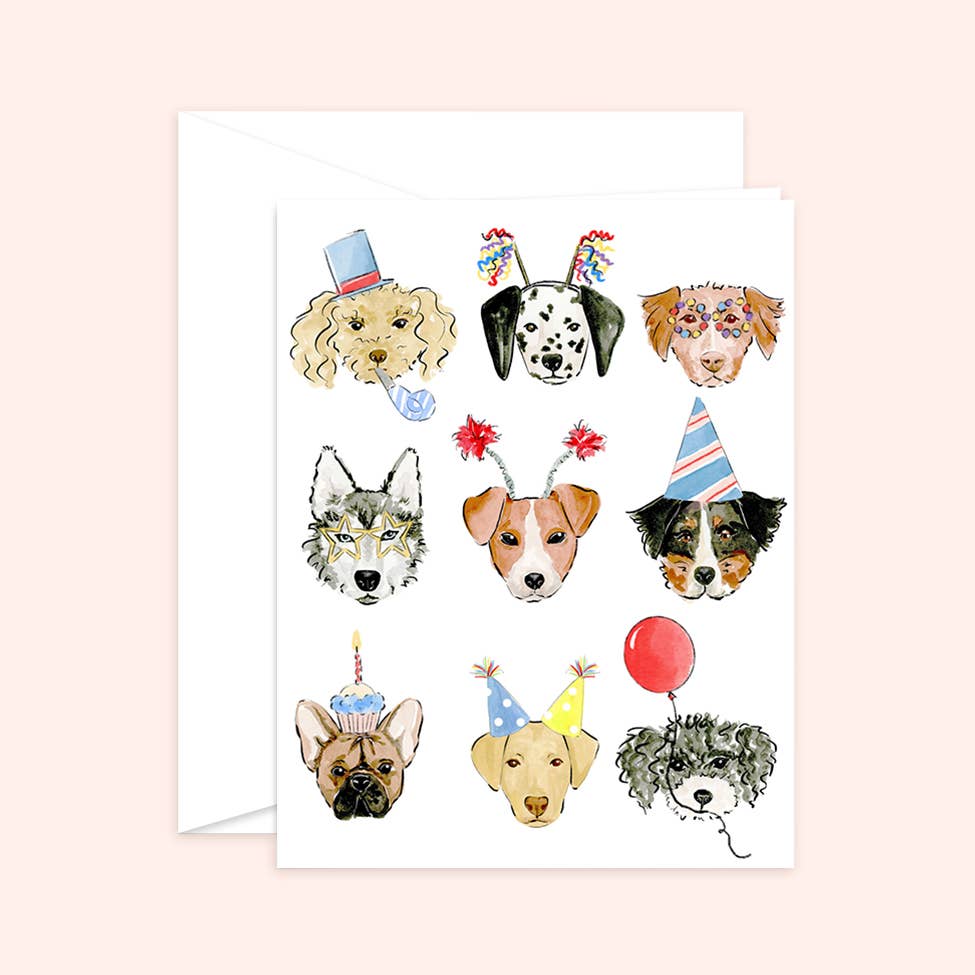 Almeida Illustrations - Birthday Dogs Greeting Card