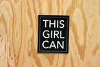 Discovery Stickers - This Girl Can Vinyl Sticker: Pink / Tall