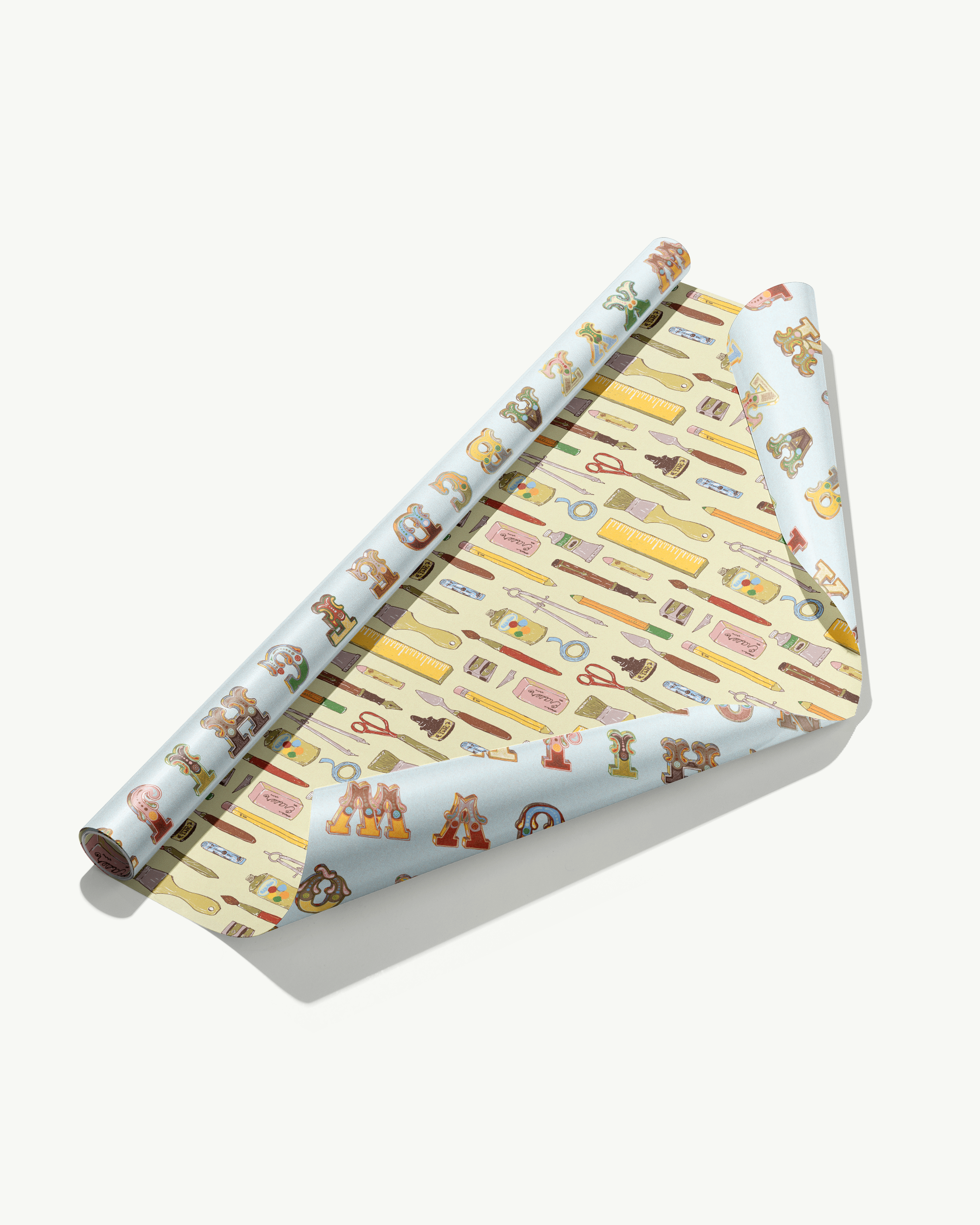 re:mused studio - Back to (Art) School Gift Wrap Sheet - Double Sided