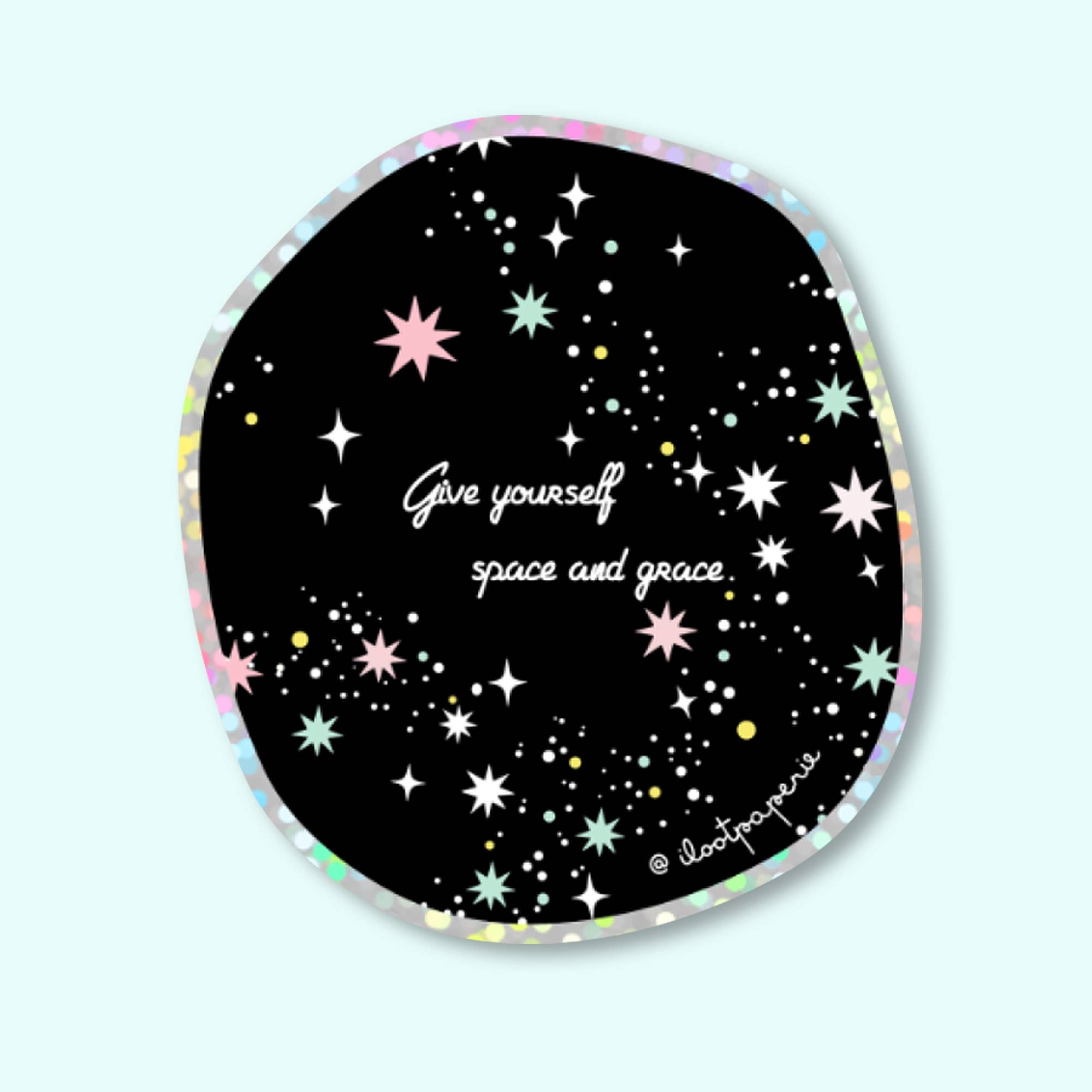 ILOOTPAPERIE - Glitter! Space and Grace Single Sticker
