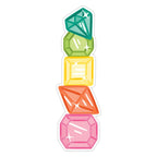 Bloomwolf Studio - Gems Die Cut Bookmark