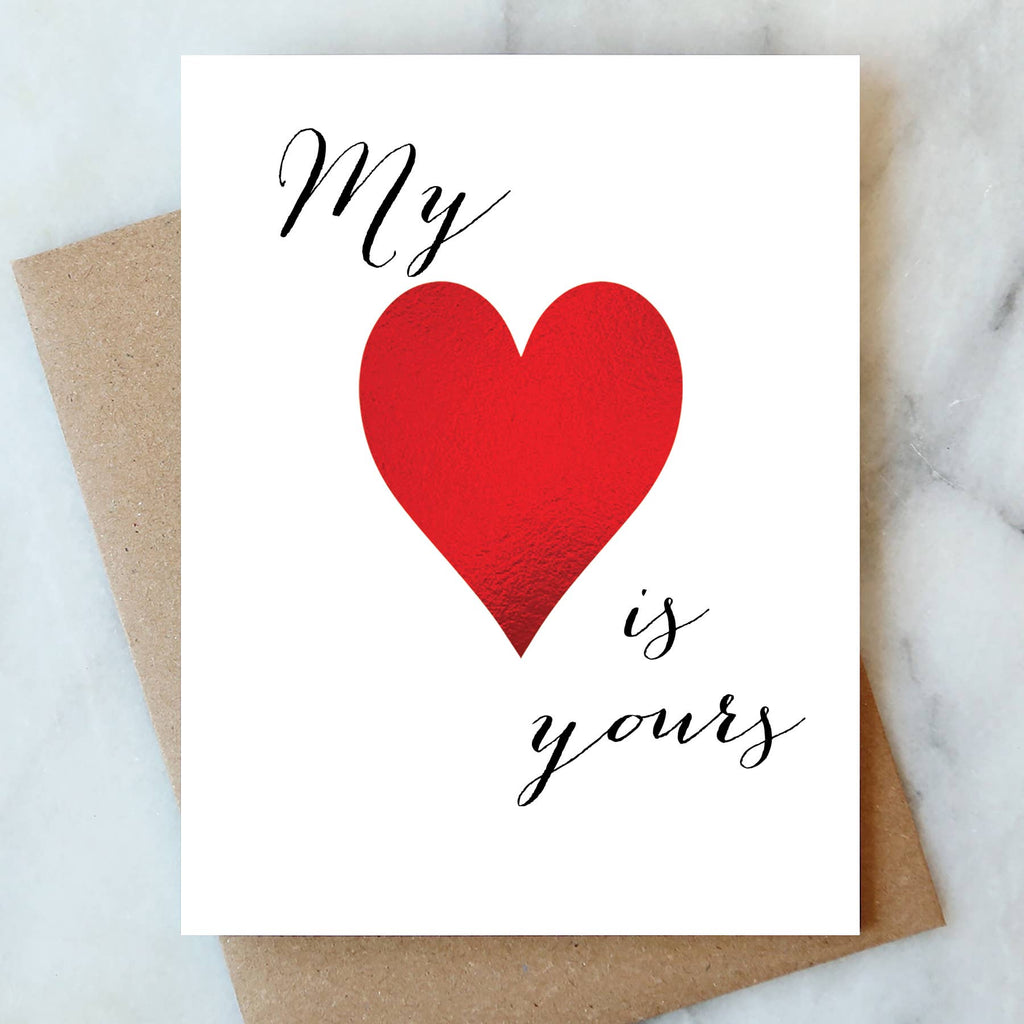 Abigail Jayne Design - My Heart is Yours Card | Valentine Love Friendship