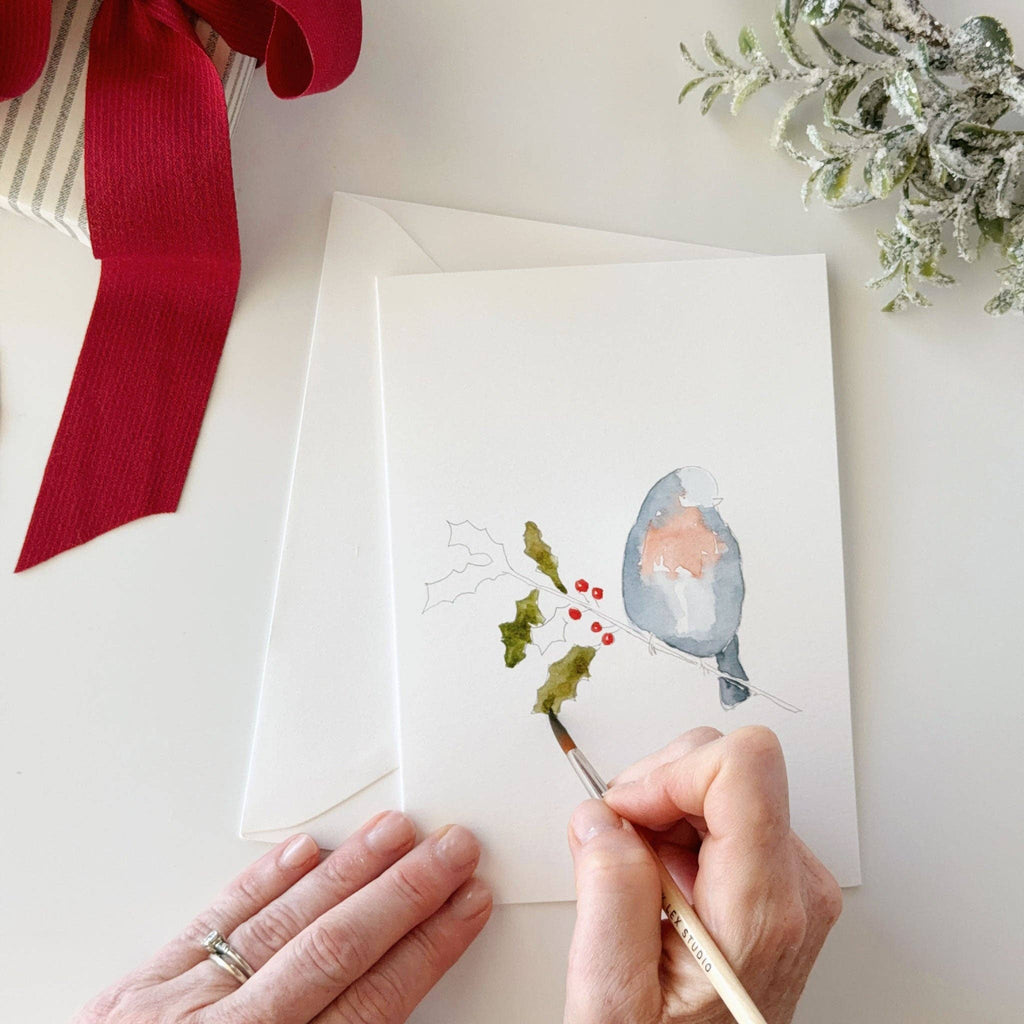 emily lex studio - Festive friends paintable notecard