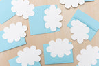 Worthwhile Paper - Shape Notes - Cloud - Set of 8 Die Cut Note Cards