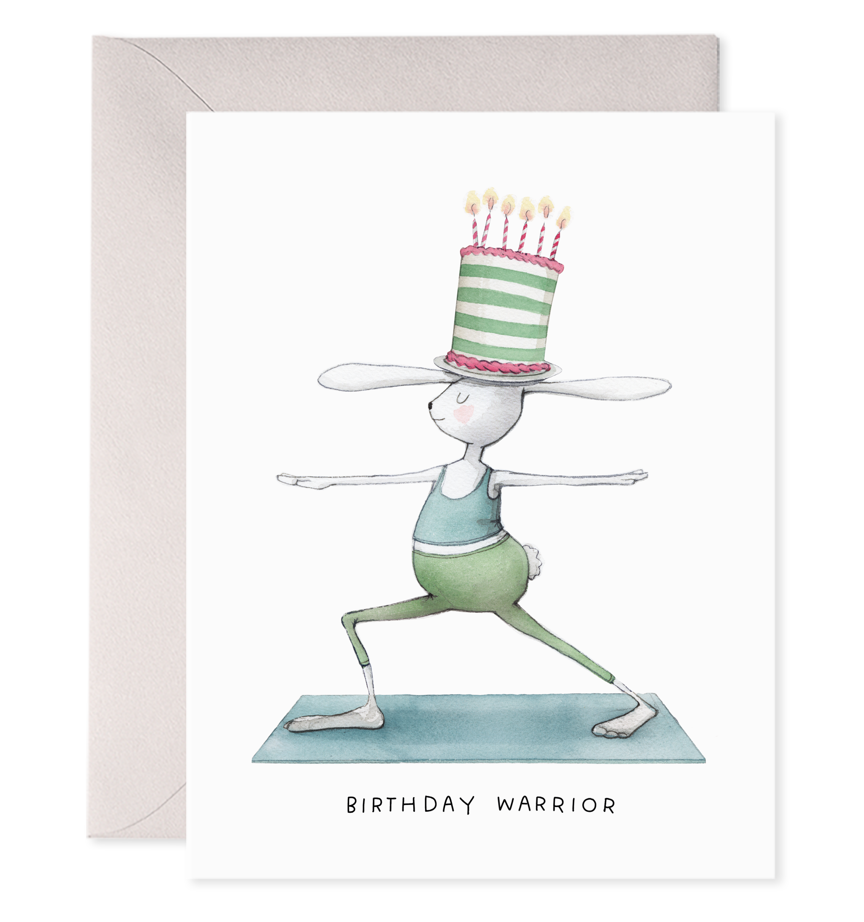 E. Frances Paper - Birthday Warrior | Yoga Birthday Greeting Card