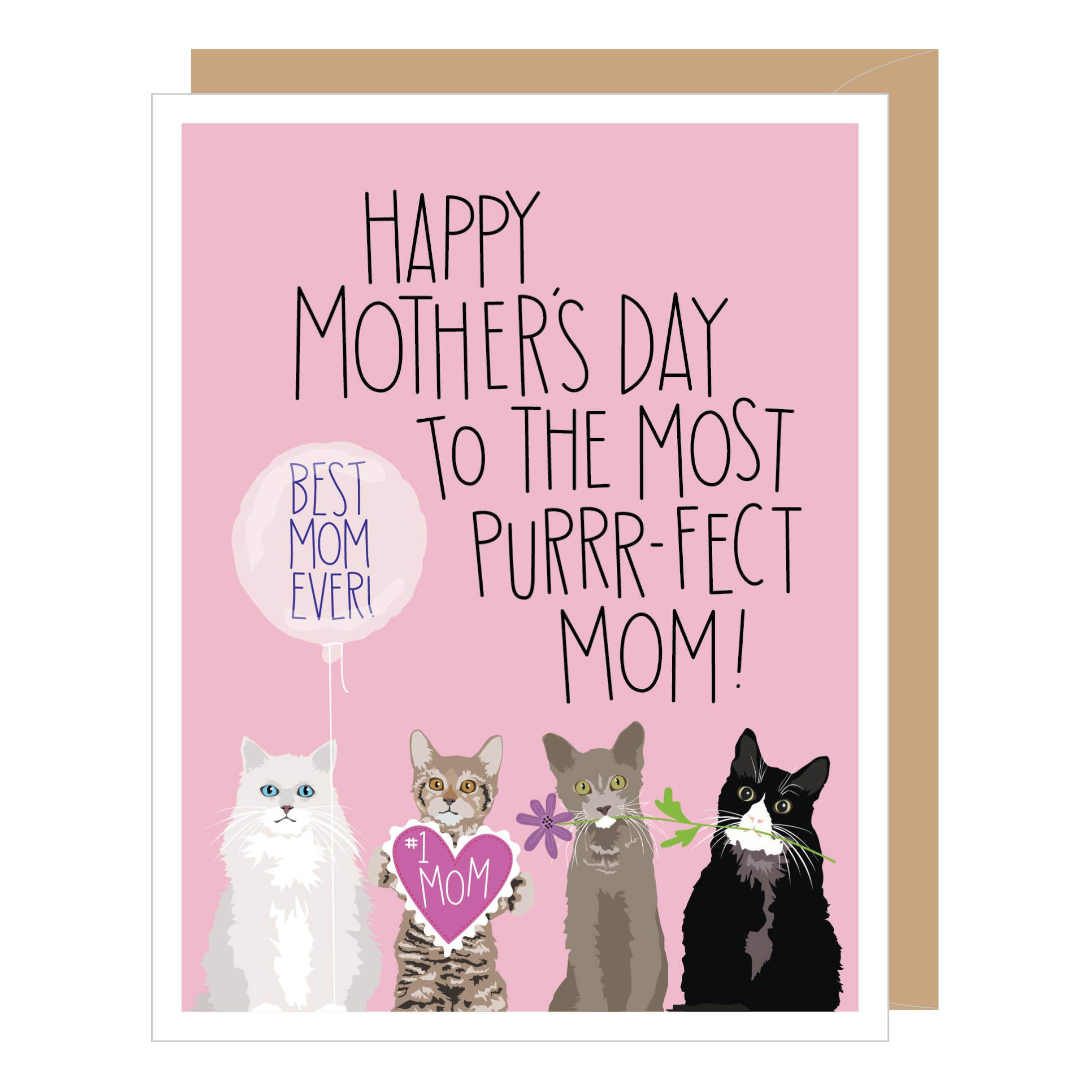 Apartment 2 Cards - Purrr-fect Mom Mother's Day Card