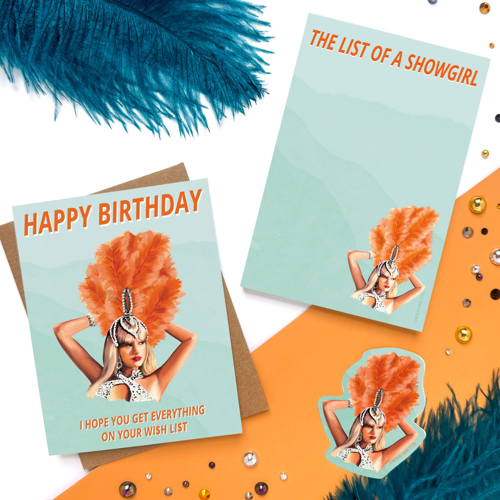 Morgan Swank Studio - Taylor Showgirl | Pop Culture Birthday Card