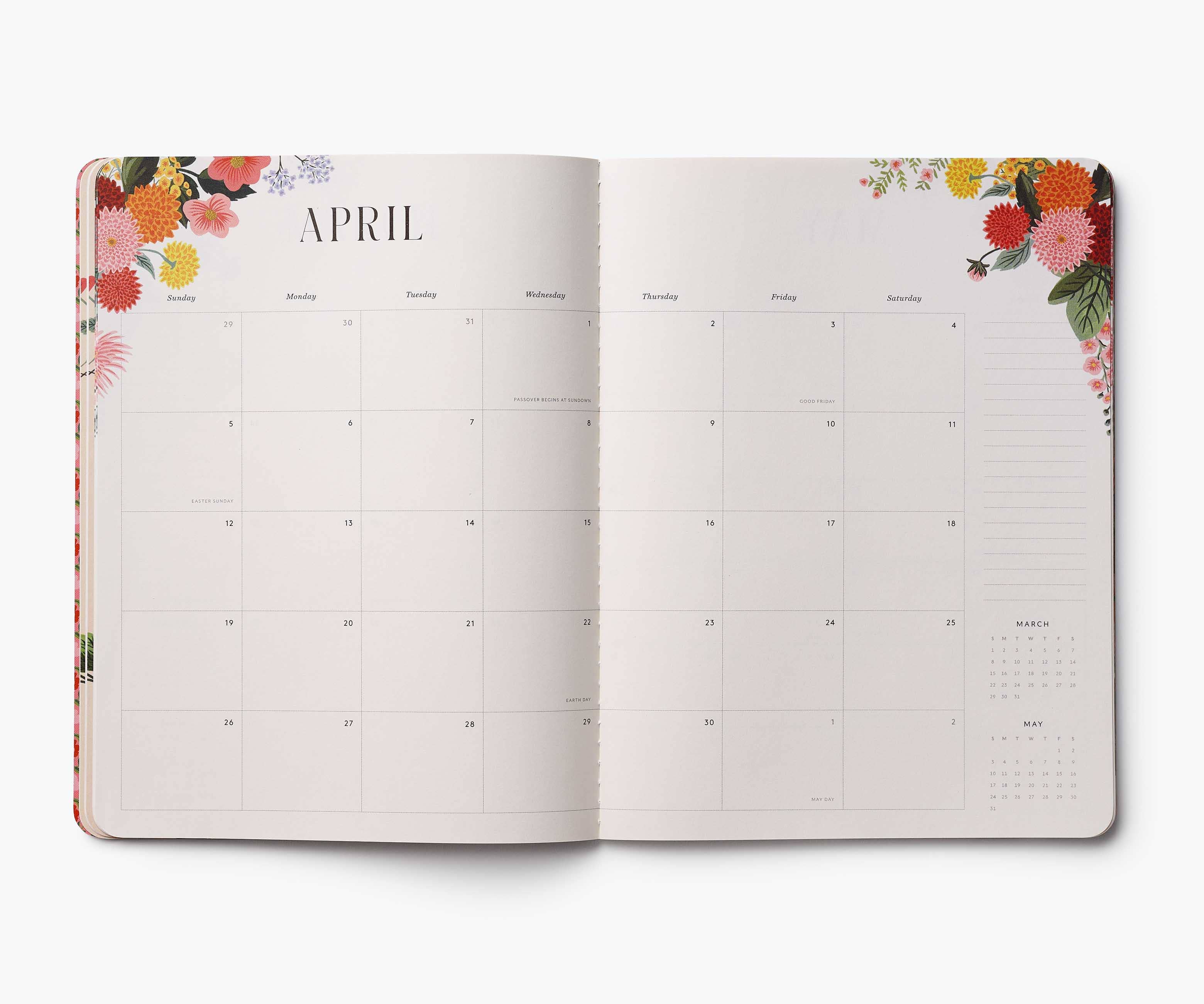 Rifle Paper Co. - 2026 Dahlia 12-Month Appointment Notebook