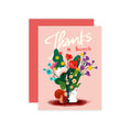 The Little Red House - Thanks a Bunch Card, Punny Thank You Card with Envelope