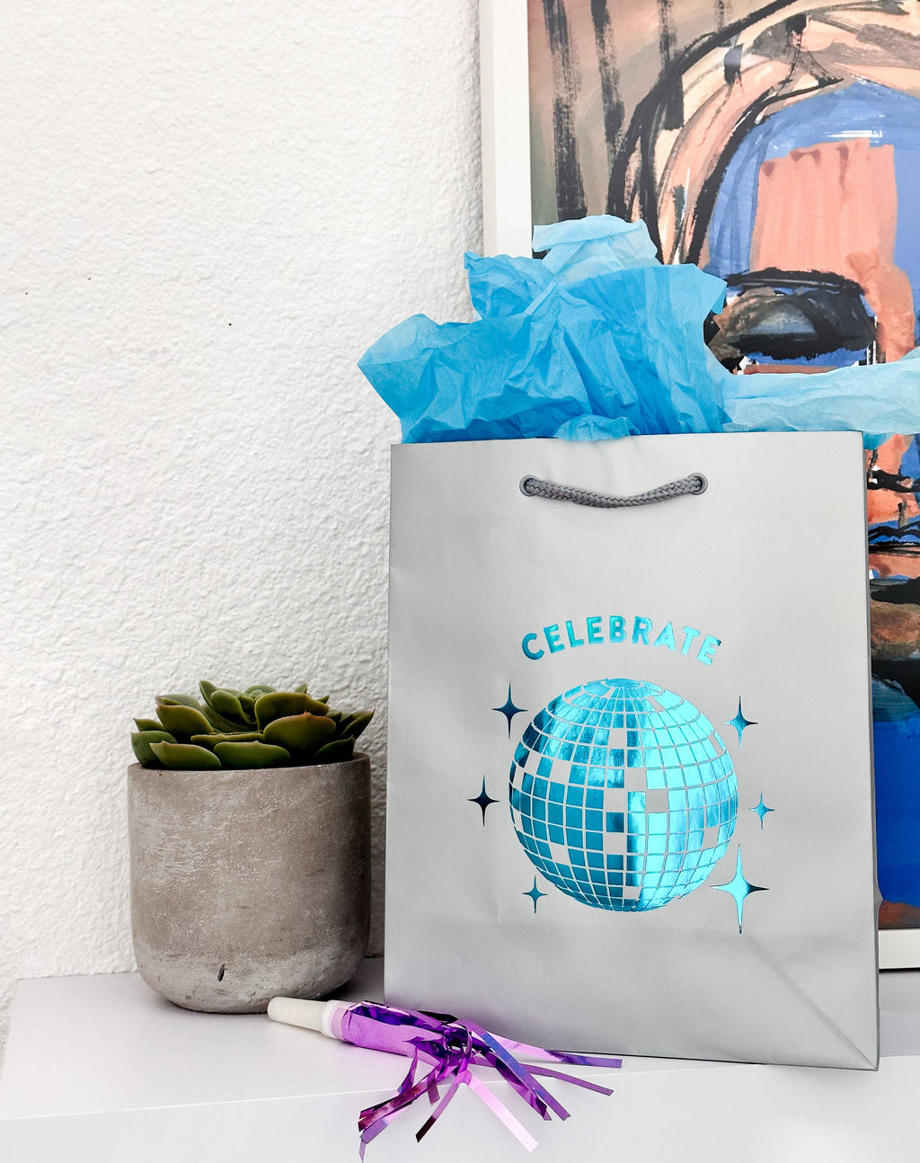 Steel Petal Press - Celebrate Gift Bag - Metallic Foil-Stamped Bag