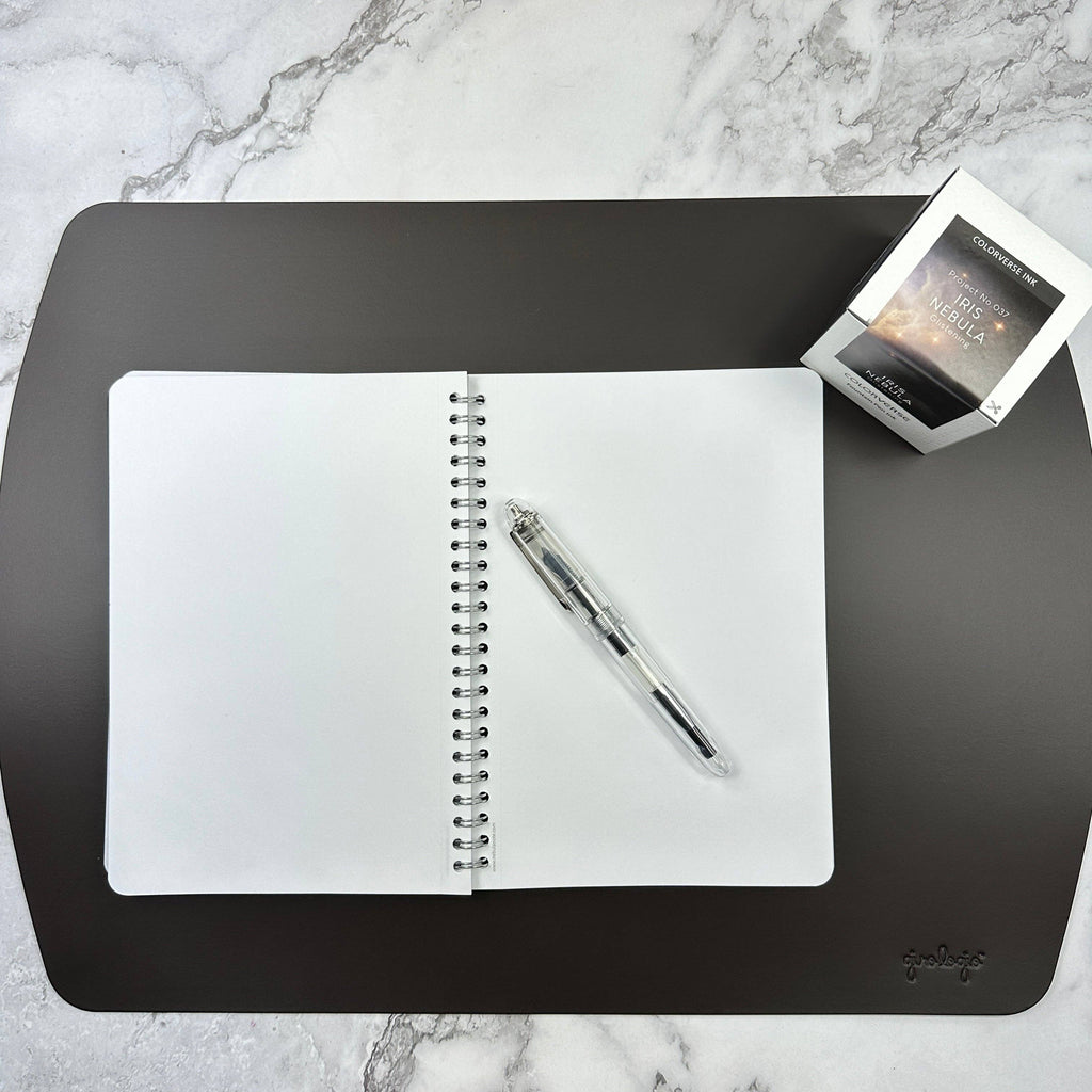 Writing Mat- Italian Repurposed Leather: Congac
