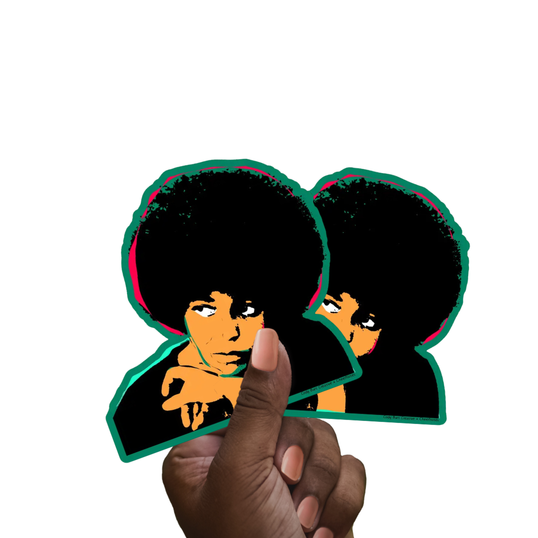 CheerNotes Greeting Cards & Stationery - Angela Davis Activist Sticker