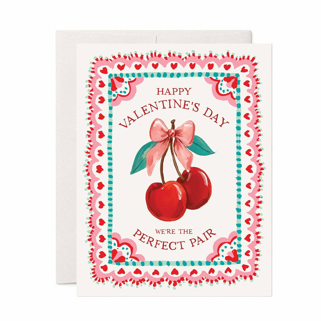 Antiquaria - Cherries Valentine A2 Greeting Card