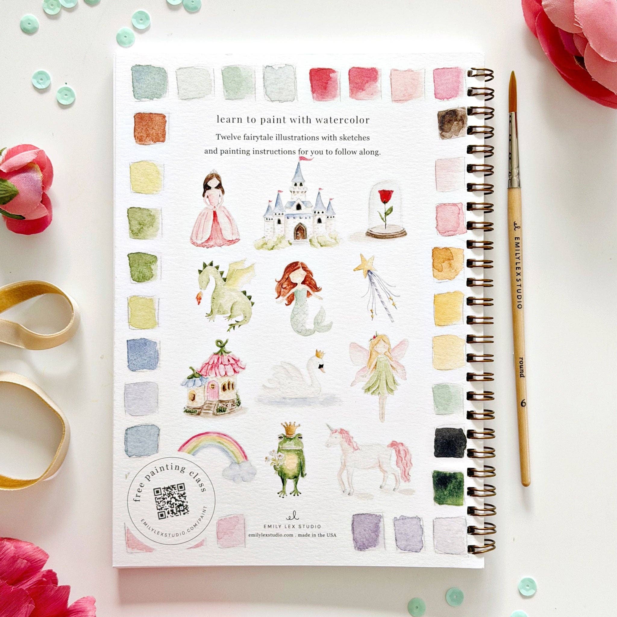 emily lex studio - Fairytale watercolor workbook