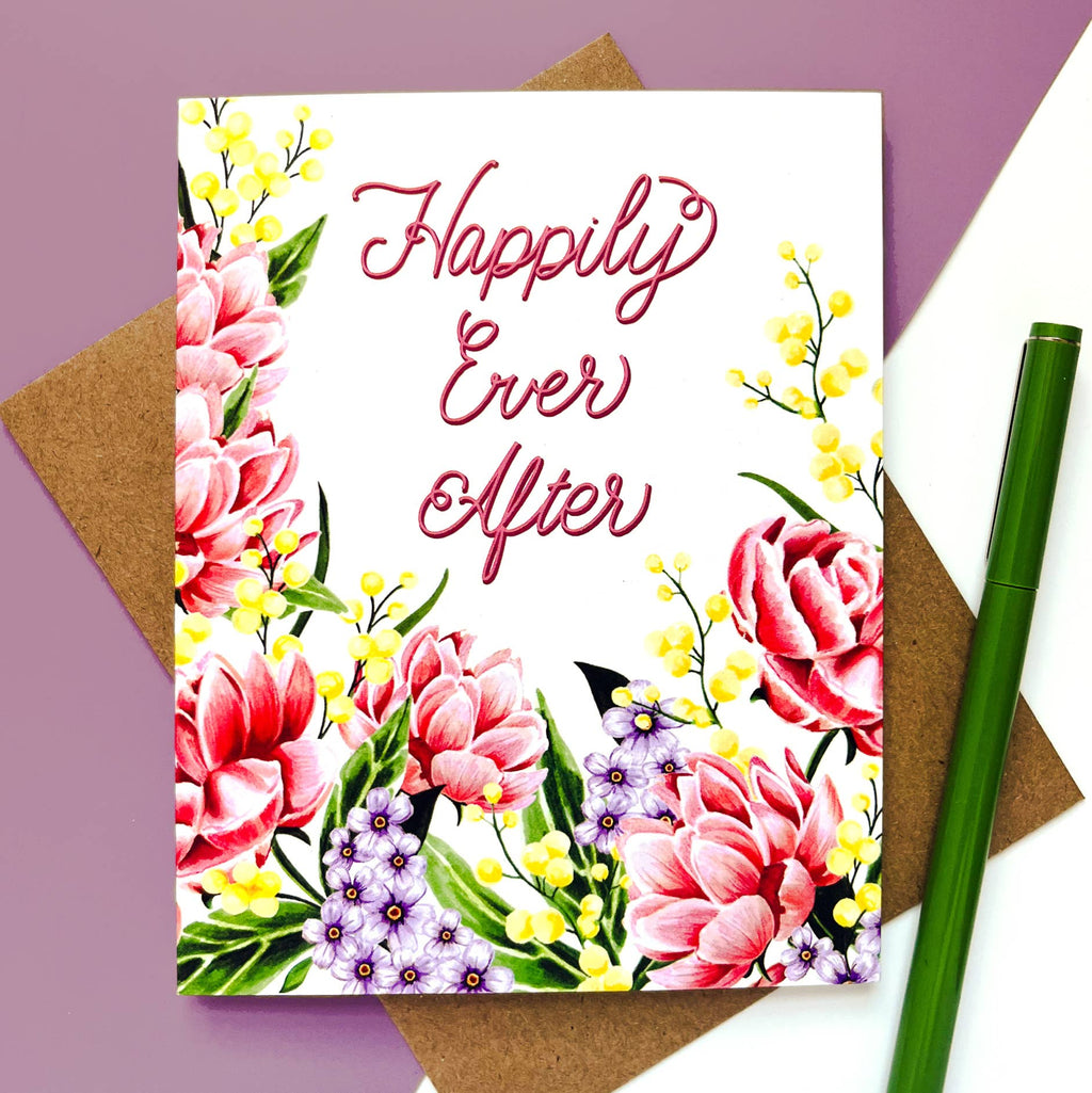Morgan Swank Studio - Happily Ever After | Floral Wedding Card