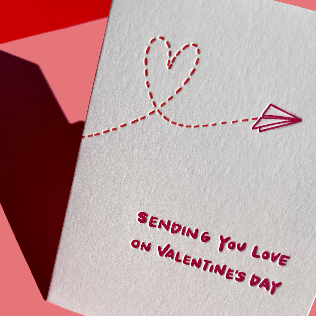 INK MEETS PAPER - Paper Airplane Valentine - Valentine's Day card