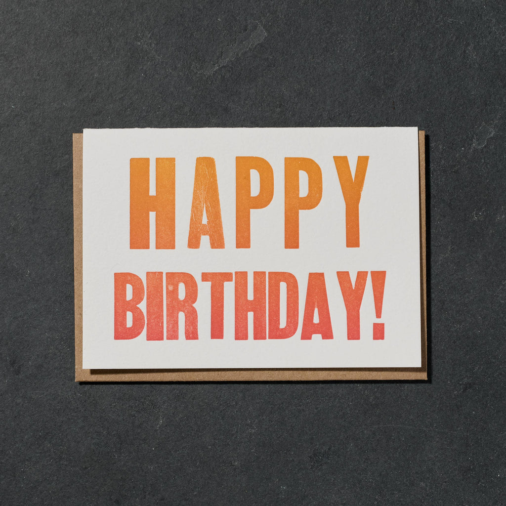 Etc. Letterpress - Happy Birthday Card