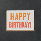 Etc. Letterpress - Happy Birthday Card