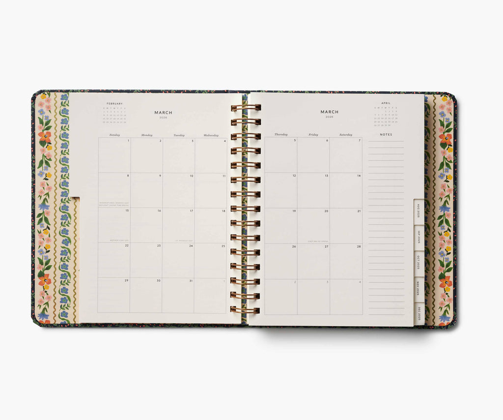 Rifle Paper Co. - 2026 Wildwood 17-Month Academic Covered Spiral Planner