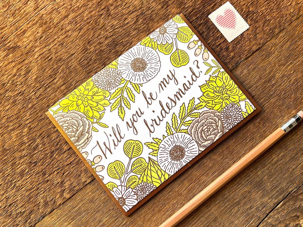 Noteworthy Paper & Press - Floral Bridesmaid Card