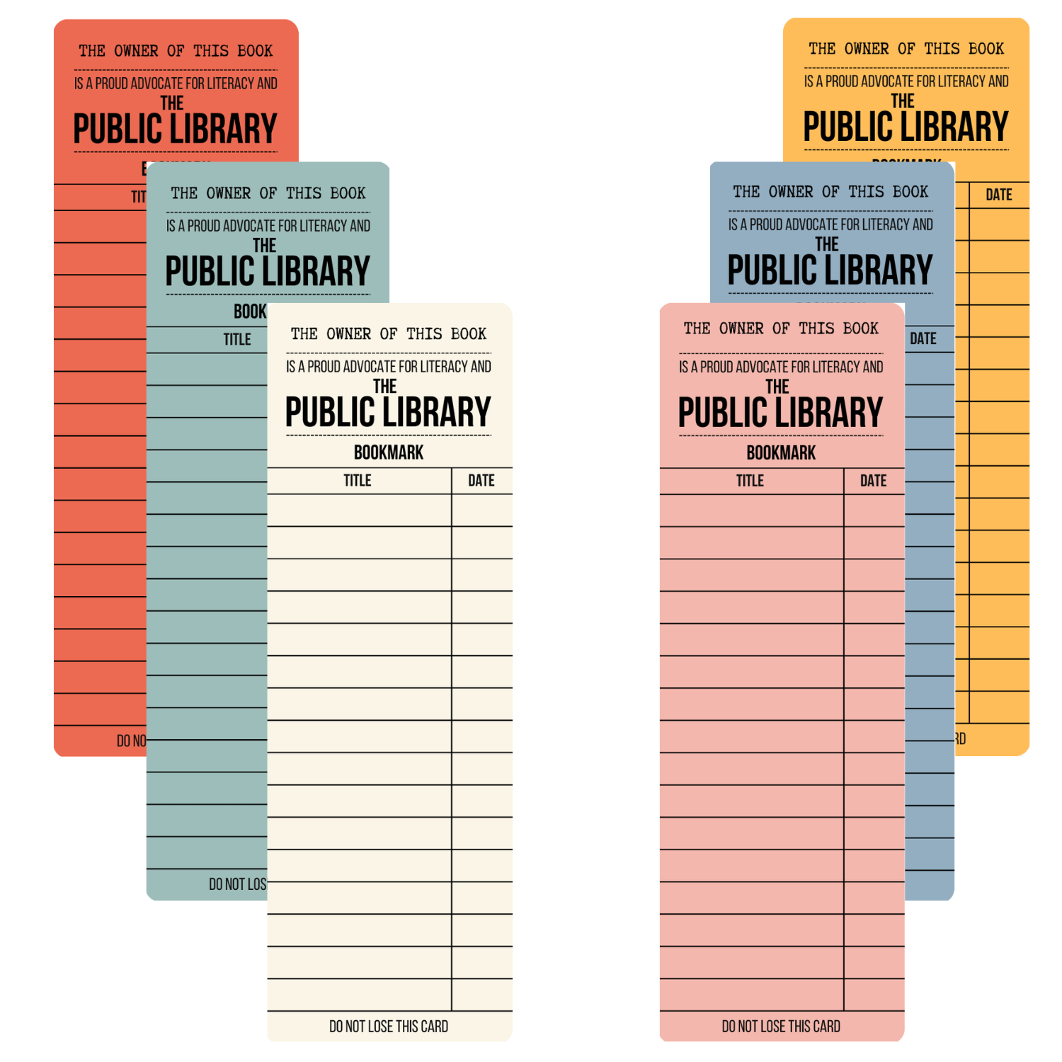 inviting affairs paperie - Public Library Bookmarks