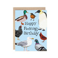 Drawn Goods - "Happy flocking birthday" bird pun birthday card