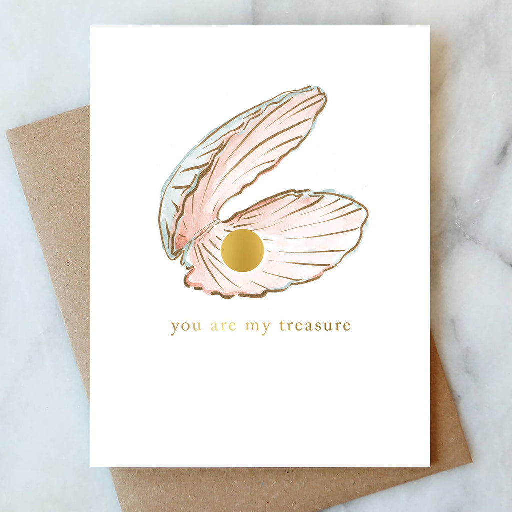 Abigail Jayne Design - Pearl Oyster Love Card | Valentine Love Friendship