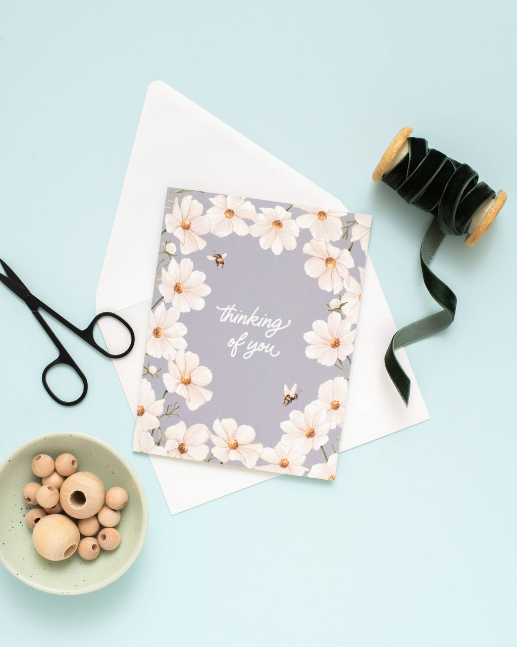 Isabella MG & Co. - Thinking of You Cosmos - Sympathy Card & Miss You Card