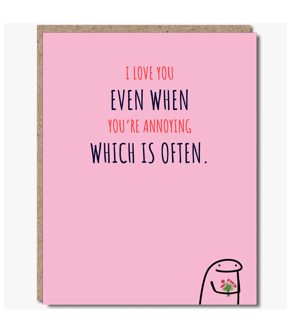 Modern Wit - Say “I love you” with a wink, Valentines Day Card